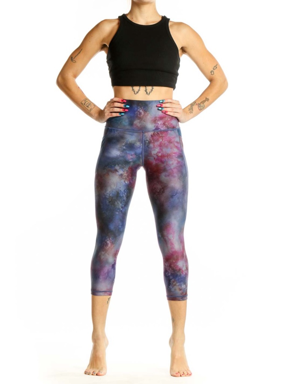ATHLETA SALUTATION II CAPRI LEGGINGS IN TIE DYE SUPERNOVA ✨